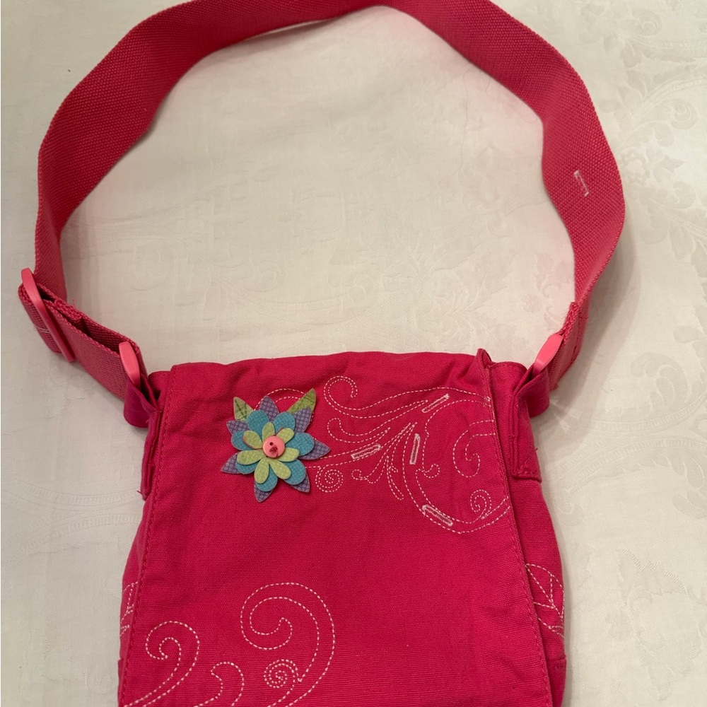 American Girl Pink Embroidered Messenger-style Bag